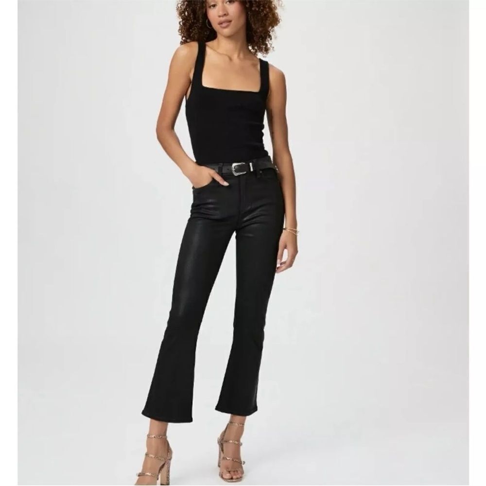 Paige Claudine Blackfog Coating Womens Black Embroidered Sz 23